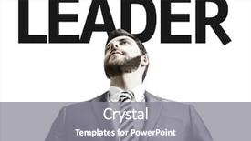  Presentation with 3d man business leader - PPT theme consisting of man with the text lead background and a gray colored foreground