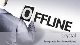  Presentation with human rights concept the text - Cool new presentation with man with the text offline backdrop and a  colored foreground