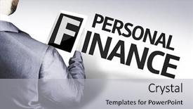  Presentation with personal - Presentation featuring man with the text personal background and a light gray colored foreground