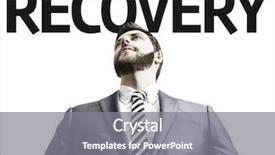 Presentation with recovery - Audience pleasing PPT theme consisting of man with the text recovery backdrop and a gray colored foreground