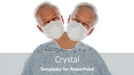  Presentation with heads - Colorful slide deck enhanced with man-with-two-heads backdrop and a gray colored foreground