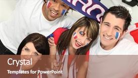  Presentation with culture french russia kids - Cool new PPT theme with man woman red blue meeting - french supporters backdrop and a tawny brown colored foreground