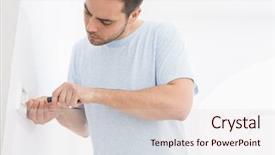  Presentation with outlet - Amazing presentation having man working on electrical outlet backdrop and a lemonade colored foreground