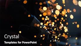  Presentation with iron - Presentation consisting of man-working-on-iron background and a black colored foreground