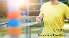  Presentation with resistance - Beautiful slides featuring man-working-out-with-resistance backdrop and a yellow colored foreground