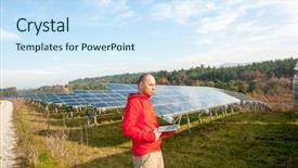  Presentation with solar panels el paso - Slides consisting of man working with solar panels background and a  colored foreground