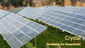  Presentation with solar panels - Cool new slides with man working with solar panels backdrop and a  colored foreground