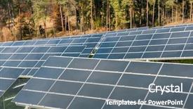  Presentation with solar panels - Amazing PPT layouts having man working with solar panels backdrop and a  colored foreground