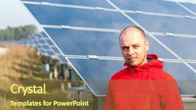  Presentation with solar panels el paso - Beautiful presentation theme featuring man working with solar panels backdrop and a tawny brown colored foreground