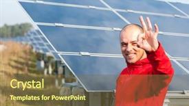  Presentation with solar panels el paso - Slides featuring man working with solar panels background and a tawny brown colored foreground