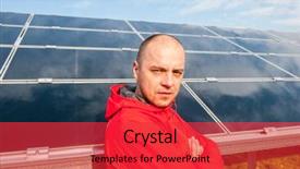  Presentation with solar panels el paso - Audience pleasing presentation consisting of man working with solar panels backdrop and a red colored foreground