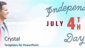  Presentation with wrapped flag - Slide set having man wrapped in amrican background and a pink colored foreground