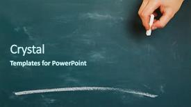  Presentation with stroke - PPT theme having line stroke on a green background and a ocean colored foreground