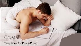  Presentation with note - Beautiful theme featuring note in his bed backdrop and a soft green colored foreground