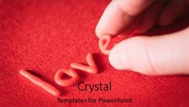  Presentation with valentines - Beautiful PPT theme featuring man wrote word love backdrop and a red colored foreground