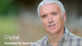  Presentation with prehistoric man - PPT theme enhanced with man background and a gray colored foreground