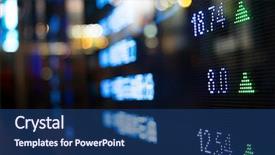  Presentation with stock market - Slide set enhanced with management - display of stock market quotes background and a ocean colored foreground