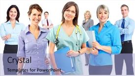  Presentation with team group yellow - Presentation consisting of management - group of business people team background and a light blue colored foreground