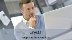  Presentation with industrial inspections - Slide deck consisting of management - industrial manager in office working background and a light gray colored foreground