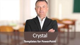  Presentation with management - Theme with management - owner of business at his background and a tawny brown colored foreground