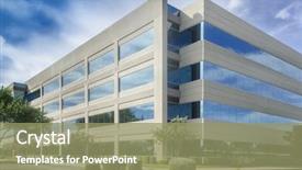  Presentation with stylized - Audience pleasing presentation theme consisting of management - stylized altered generic corporate modern backdrop and a coral colored foreground