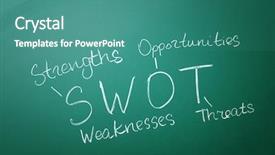  Presentation with lifespan management laws - Audience pleasing theme consisting of management abbreviation swot with its backdrop and a teal colored foreground