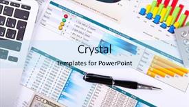  Presentation with graphing paper - Slides enhanced with management accounting - financial paper charts and graphs background and a  colored foreground