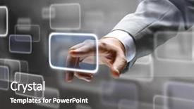  Presentation with blood flow vessel flowing - Amazing slides having management concept - hand on the flow backdrop and a dark gray colored foreground