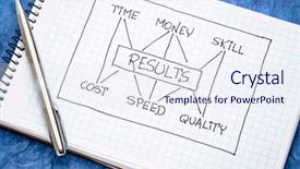  Presentation with money management - Presentation theme enhanced with management concept of balance background and a sky blue colored foreground