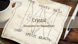  Presentation with money management - Presentation theme with management concept of balance background and a lemonade colored foreground