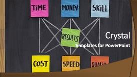  Presentation with quality management - Cool new presentation with management concept of balance backdrop and a dark gray colored foreground