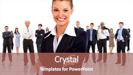  Presentation with team meeting - Beautiful PPT layouts featuring management consultancy - portrait of successful businesswoman backdrop and a  colored foreground