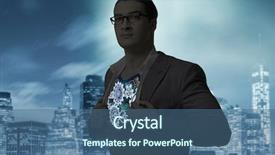  Presentation with teamwork - PPT theme featuring management cybernetics - businessman in teamwork concept background and a ocean colored foreground