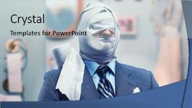  Presentation with collaboration paper - Theme enhanced with management fest - men in toilet paper background and a lemonade colored foreground