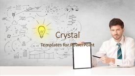  Presentation with management - PPT theme having management function - young business person with new background and a  colored foreground