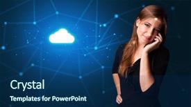  Presentation with organization - PPT theme enhanced with management matrix organization - person talking on the phone background and a ocean colored foreground