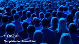  Presentation with audience - Audience pleasing presentation design consisting of management participatif - audience listens to the lecturer backdrop and a navy blue colored foreground