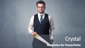  Presentation with cute - PPT layouts featuring management planning tools - young handsome cute businessman holding background and a  colored foreground