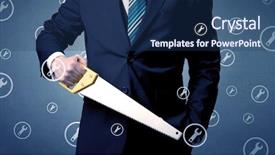  Presentation with holding hands old young - PPT layouts enhanced with management planning tools - young serious businesman holding tool background and a ocean colored foreground