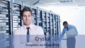  Presentation with group support - PPT theme consisting of management services - group of young business people background and a teal colored foreground