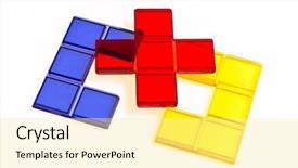  Presentation with last piece of puzzle - Colorful presentation enhanced with management skills - piece of puzzle as business backdrop and a  colored foreground