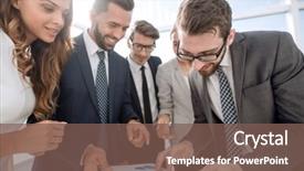  Presentation with business report - PPT theme consisting of company's return on investment background and a violet colored foreground