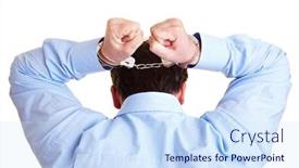  Presentation with unlock potential motivational concept manager - Slide set featuring manager-clenches-his-fists background and a sky blue colored foreground