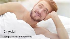  Presentation with dreams - Colorful slides enhanced with manager closed room - closeup a man dreams backdrop and a  colored foreground