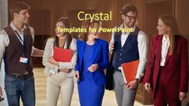  Presentation with hotel team - Cool new PPT theme with manager-consulting-with-her-successful backdrop and a tawny brown colored foreground