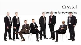  Presentation with confident - Presentation theme having manager director - confident team isolated on white background and a white colored foreground