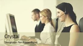  Presentation with group support - Cool new theme with manager giving training and education backdrop and a soft green colored foreground