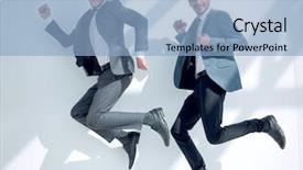  Presentation with magic leap - Presentation consisting of manager in a joyous leap background and a light blue colored foreground