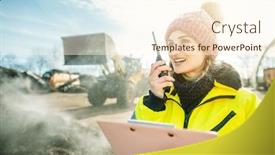  Presentation with landfill - Cool new slide deck with manager-in-biomass-and-landfill backdrop and a cream colored foreground