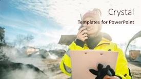  Presentation with landfill - Audience pleasing presentation theme consisting of manager-in-biomass-and-landfill backdrop and a lemonade colored foreground